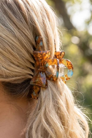 Acetate Bow Hair Claw Set