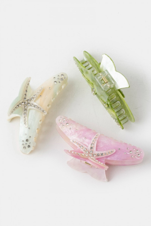 Sealife Starfish Hair Clip Set