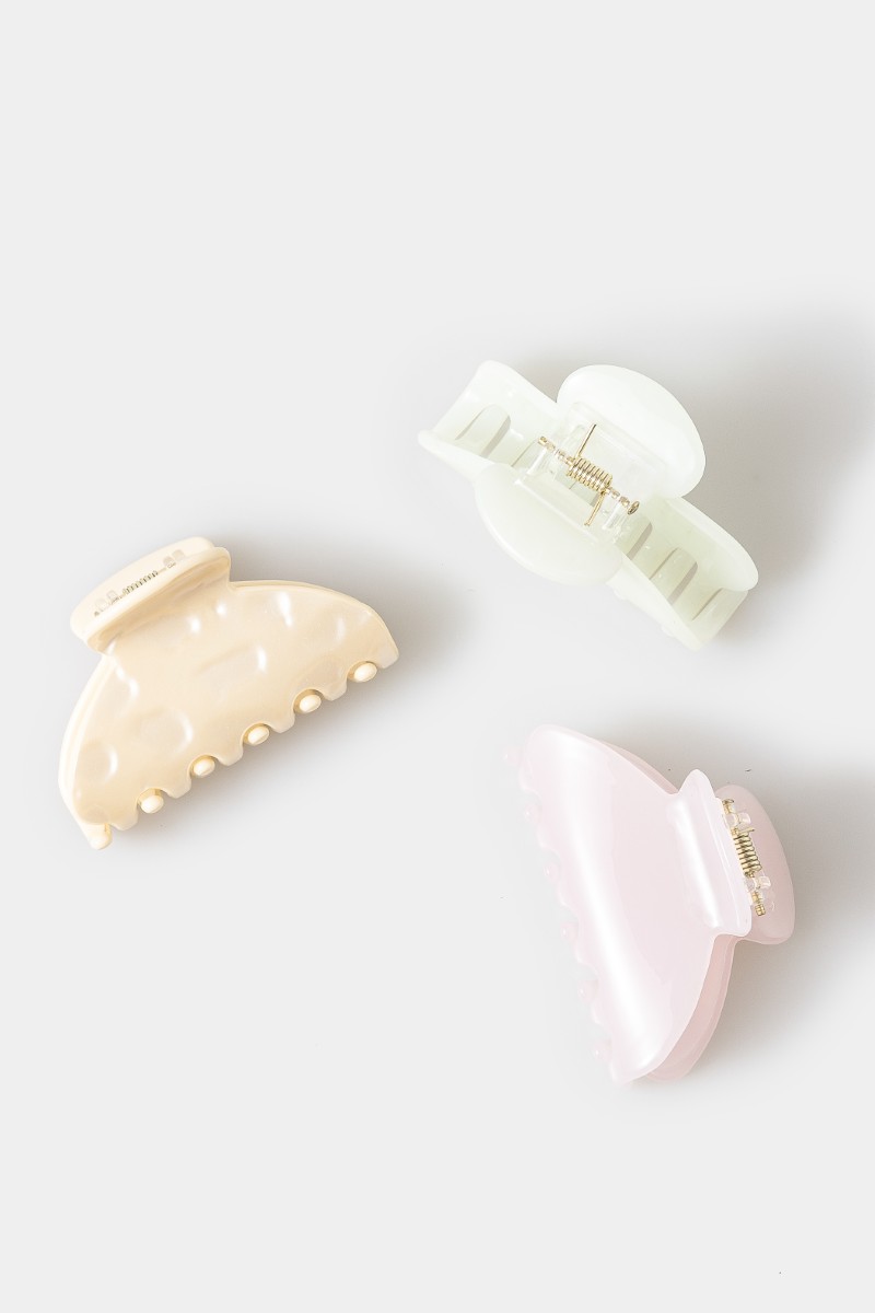 Bright Assorted Acetate Hair Claw Set