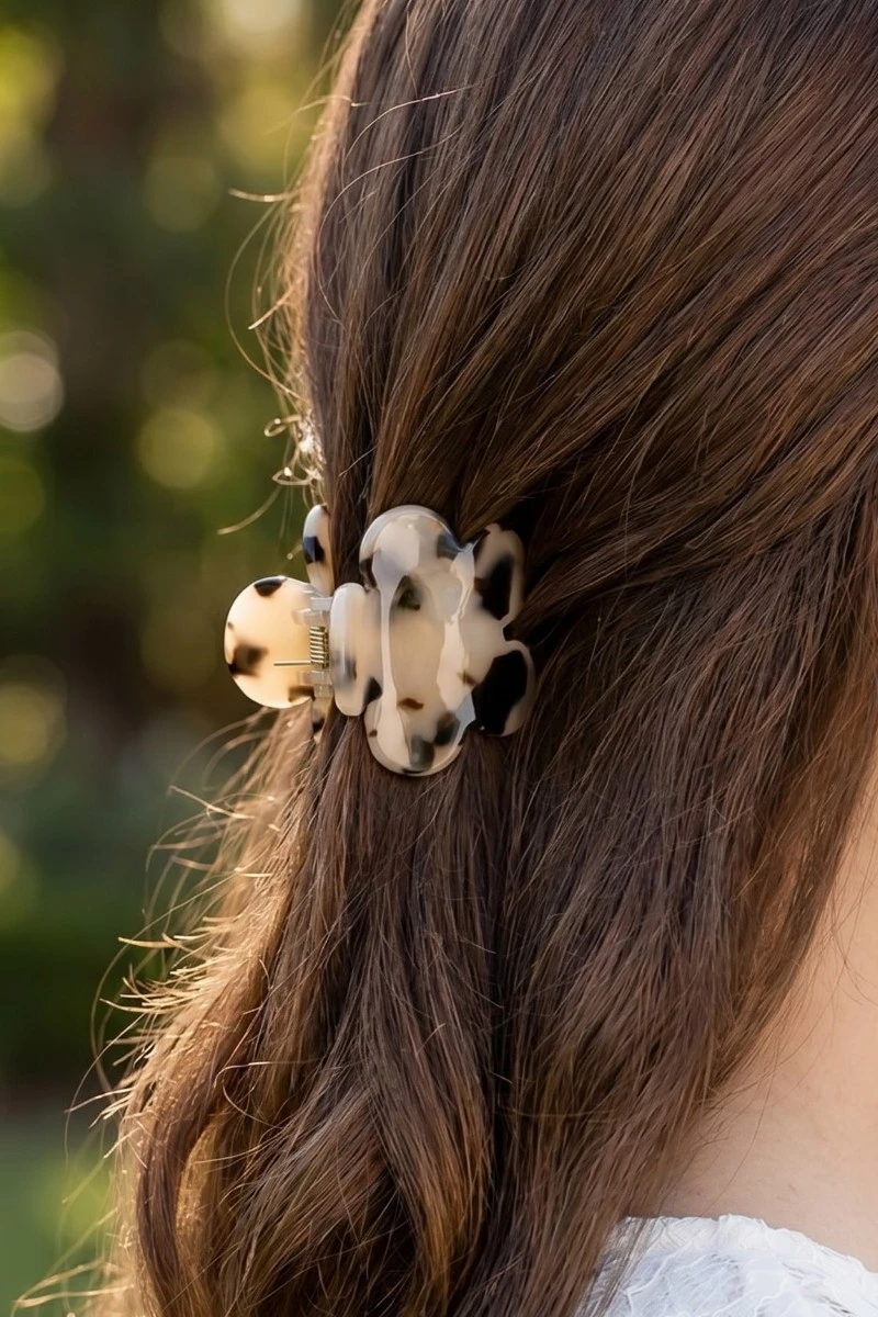 Small Three Piece Flower Jaw Hair Clip Set