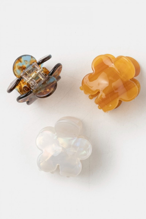 Acetate Flower Jaw Hair Clip Set