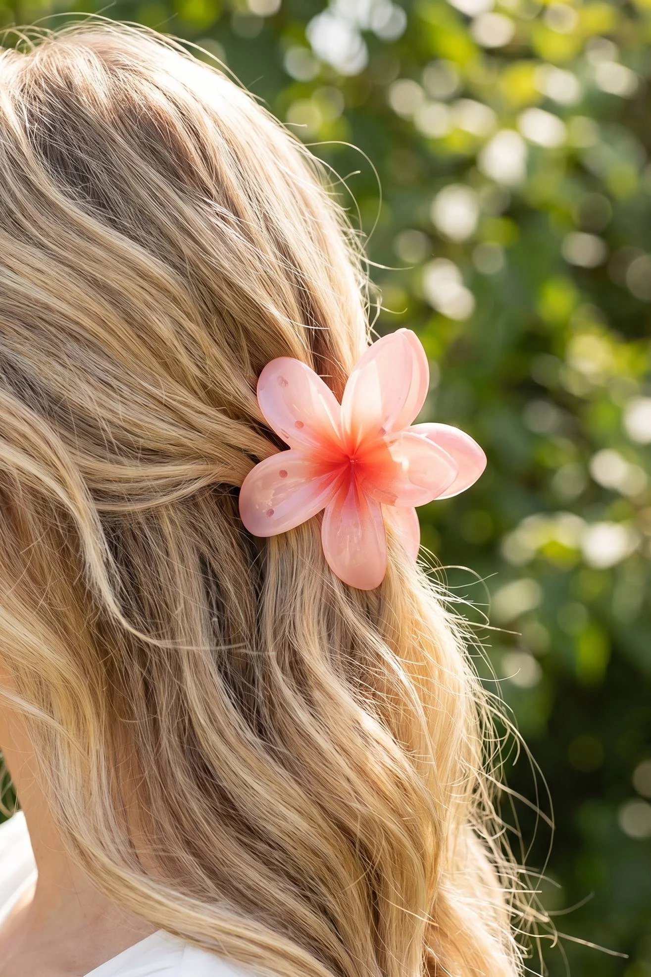 3Pc Large Vibrant Gradient Flower Hair Claw