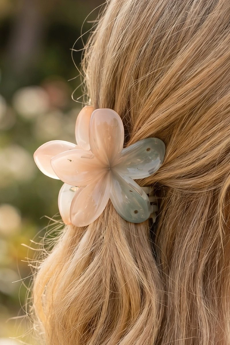 3Pc Large Gradient Flower Hair Claw