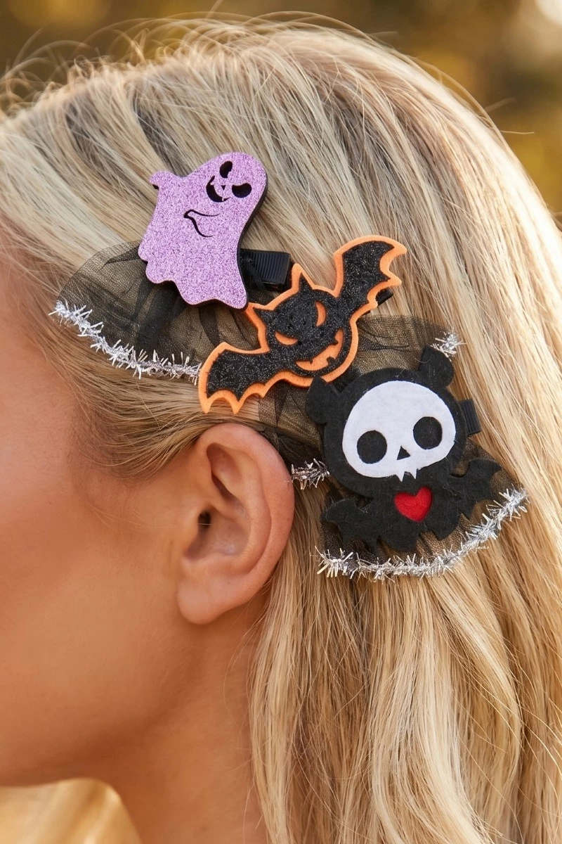 3Pc Halloween Hair Clip Set