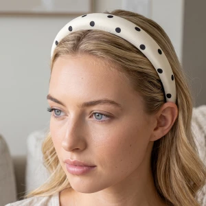 Polka Dot Puffy Padded Headband