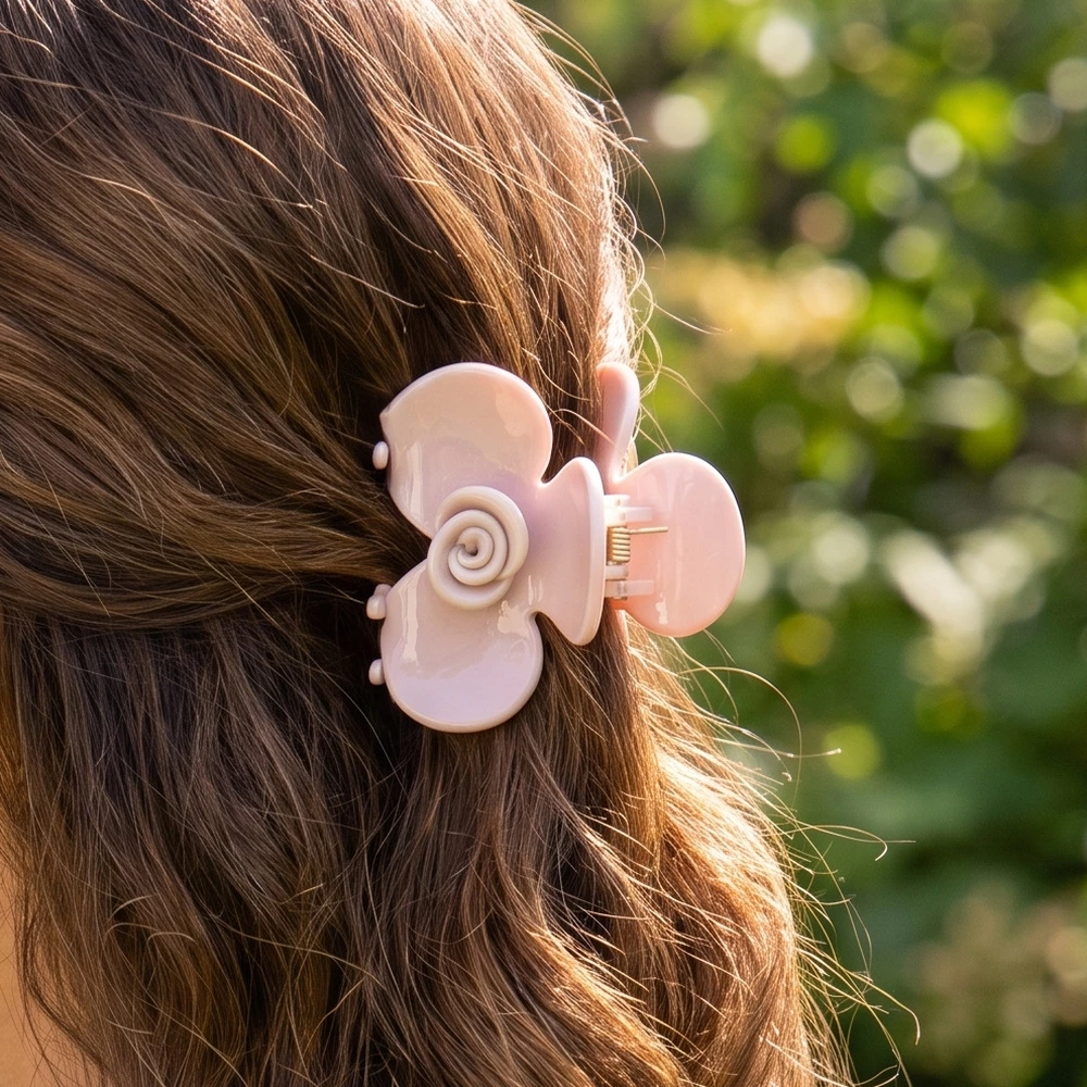 Rosette Petal Claw Hair Clip 3 Piece Set