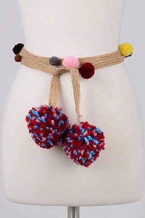 Skinny Wrap Up Pom Belt