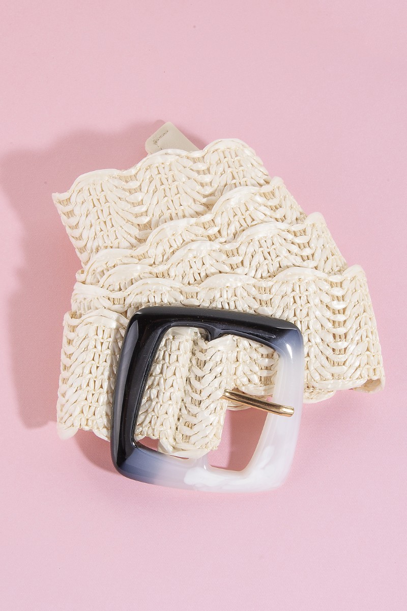 Dual Tone Buckle Braided Belt