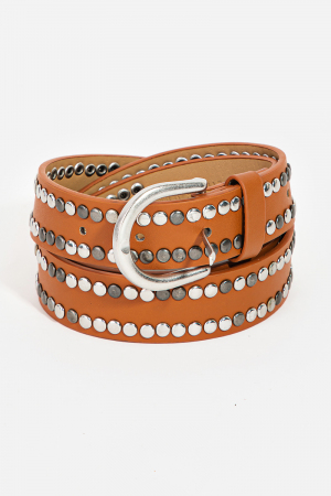  Studded Fashion Vegan Leather Belt