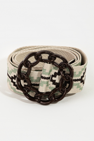 Boho Braided Belt Solid Chain Buckle