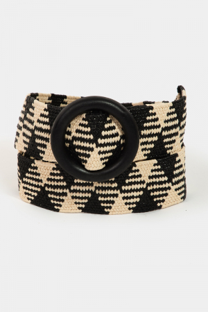 Boho Braided Hoop Buckle Belt