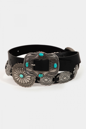 Leather Western Concho Western Belt