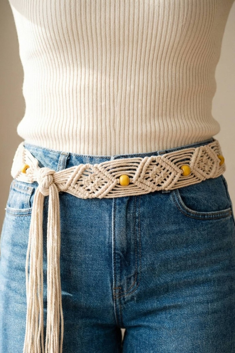 Boho Pattern Braided Belt