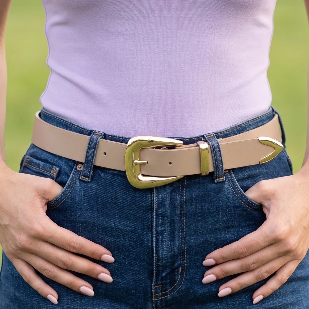 Smooth Faux Leather Belt