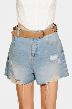 Layered Strand Vegan Leather Belt