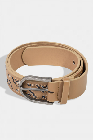 Embroidered Flower Decor Belt