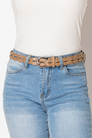 Chic Braided Vegan Leather Belt