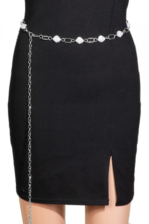 Pearl Charms Station Chain Belt