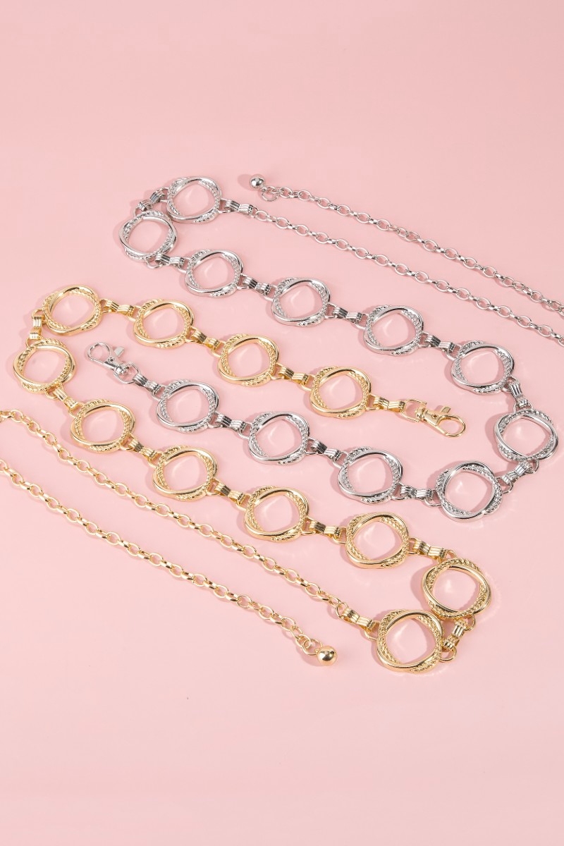 Intricate Interlinked Hoop Chain Belt