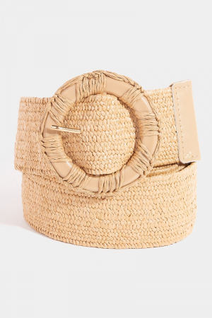 Elastic Intricate Braided Hoop Buckle Belt