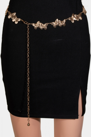 Metallic Butterfllies Chain Belt