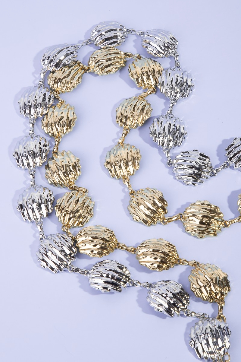 Warped Metallic Disc Chain Belt