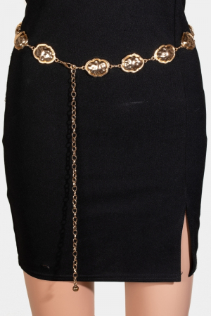 Abstract Metallic Blob Chain Belt