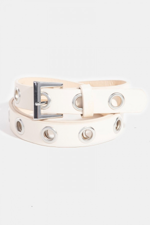 Simple Grommet Vegan Leather Belt