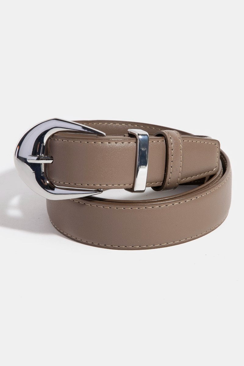 Double Stitch Leather Belt