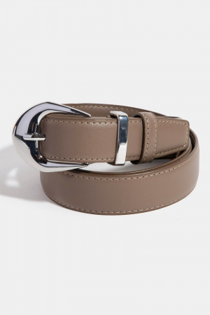 Double Stitch Leather Belt