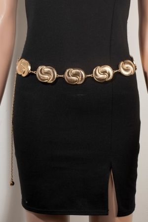 Etched Knot Shape Chain Belt