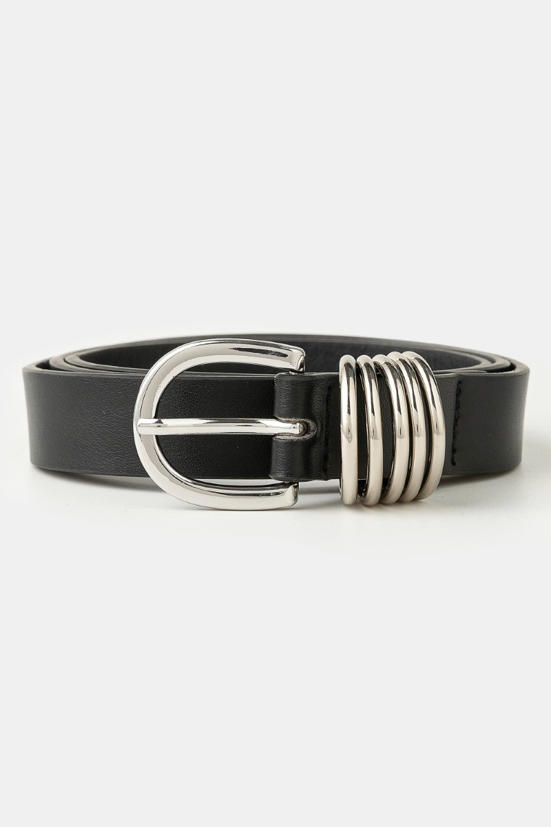 Multi Ring Leather Belt