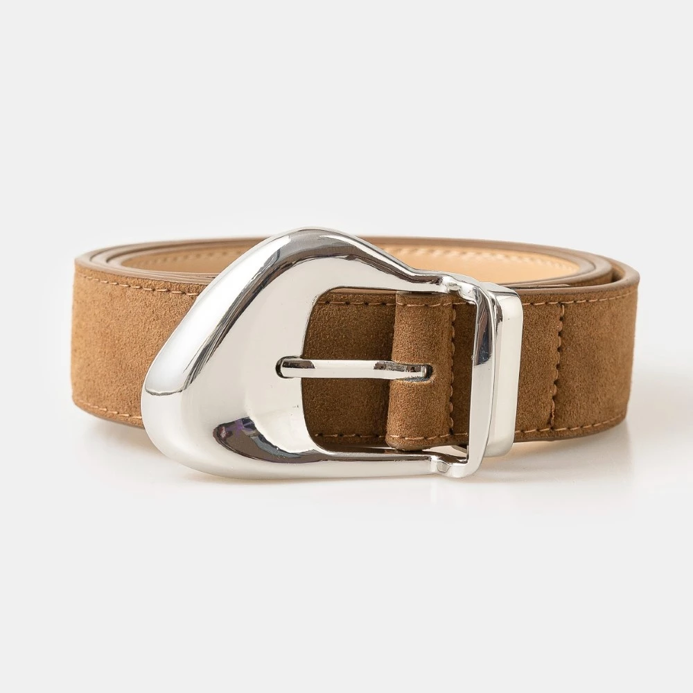 Ornate Buckle Soft Leather Belt