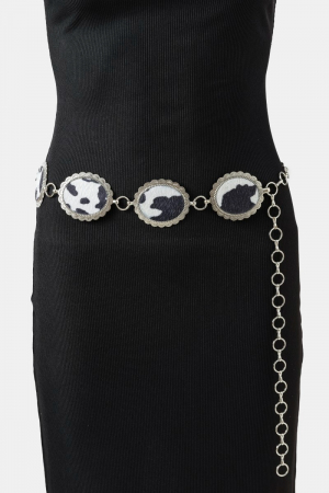 Western Cowhide Disc Chain Belt
