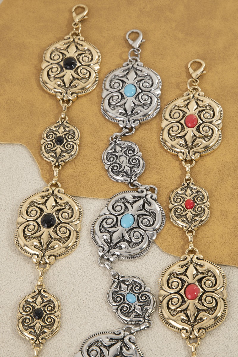 Ornate Western Concho Chain Belt