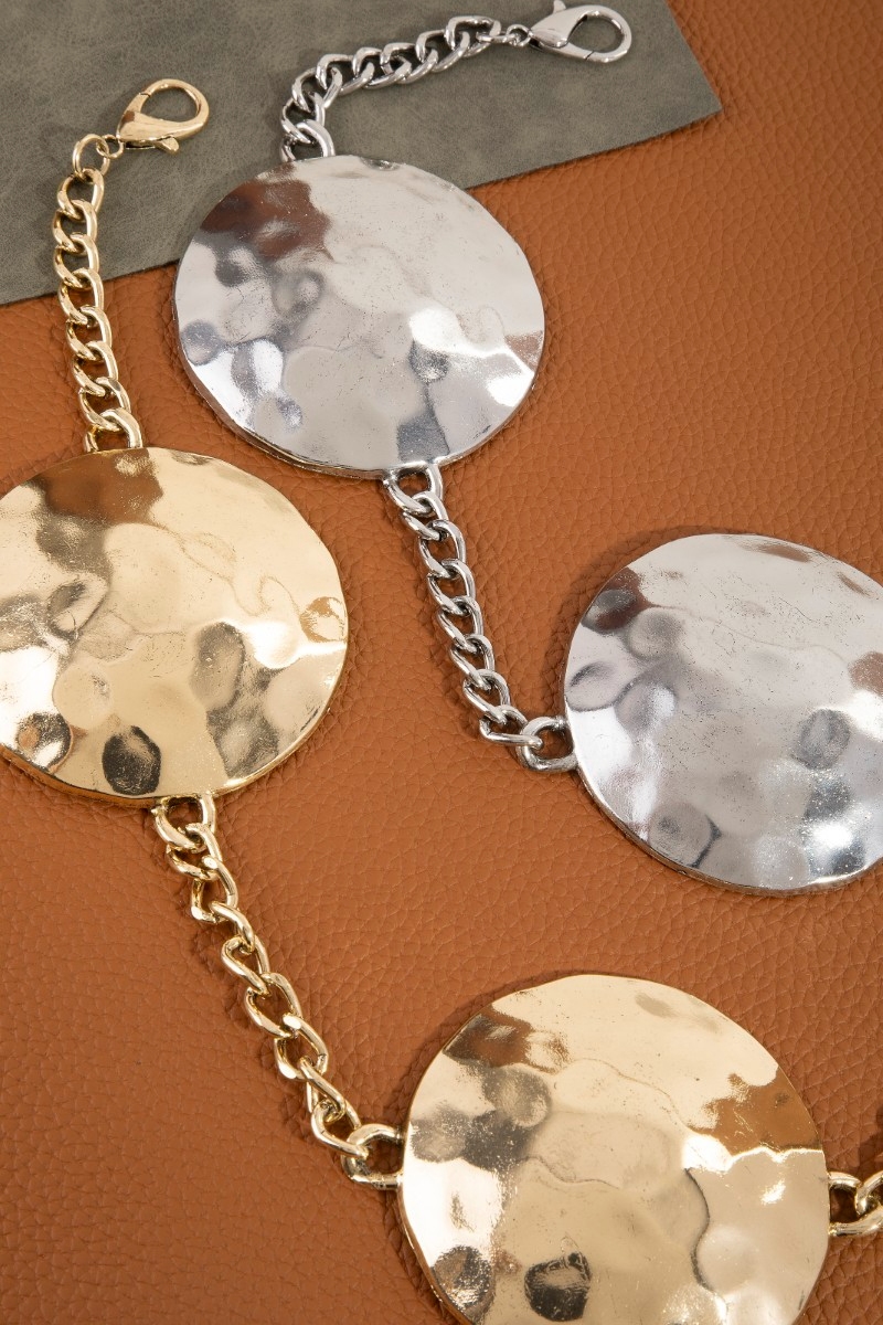 Large Hammered Disc Chain Belt