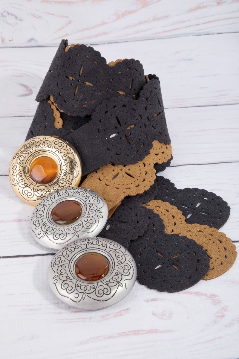 Western Cowboy Vegan Leather Belt