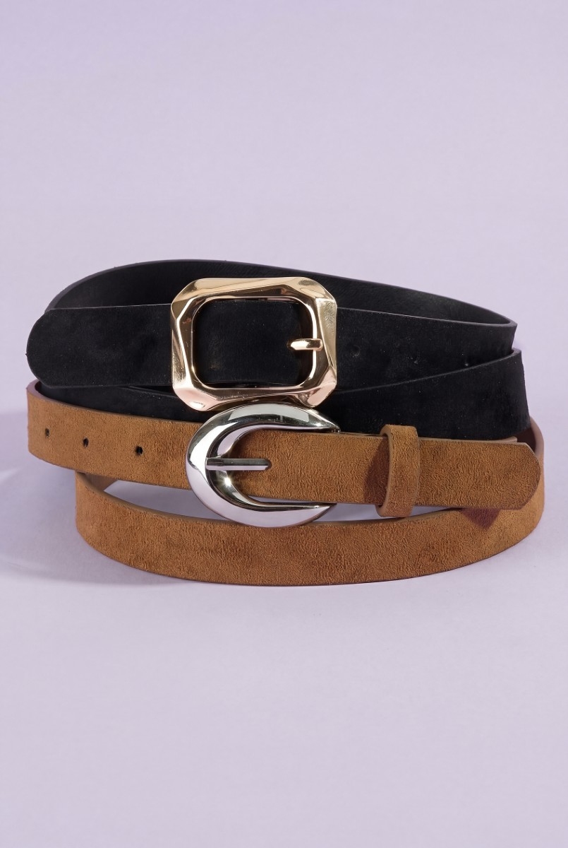 Assorted Vegan Leather Belt Set