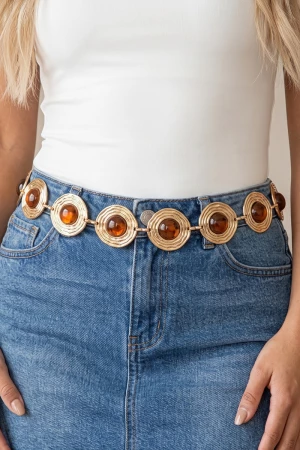 Concentric Disc Stone Chain Belt