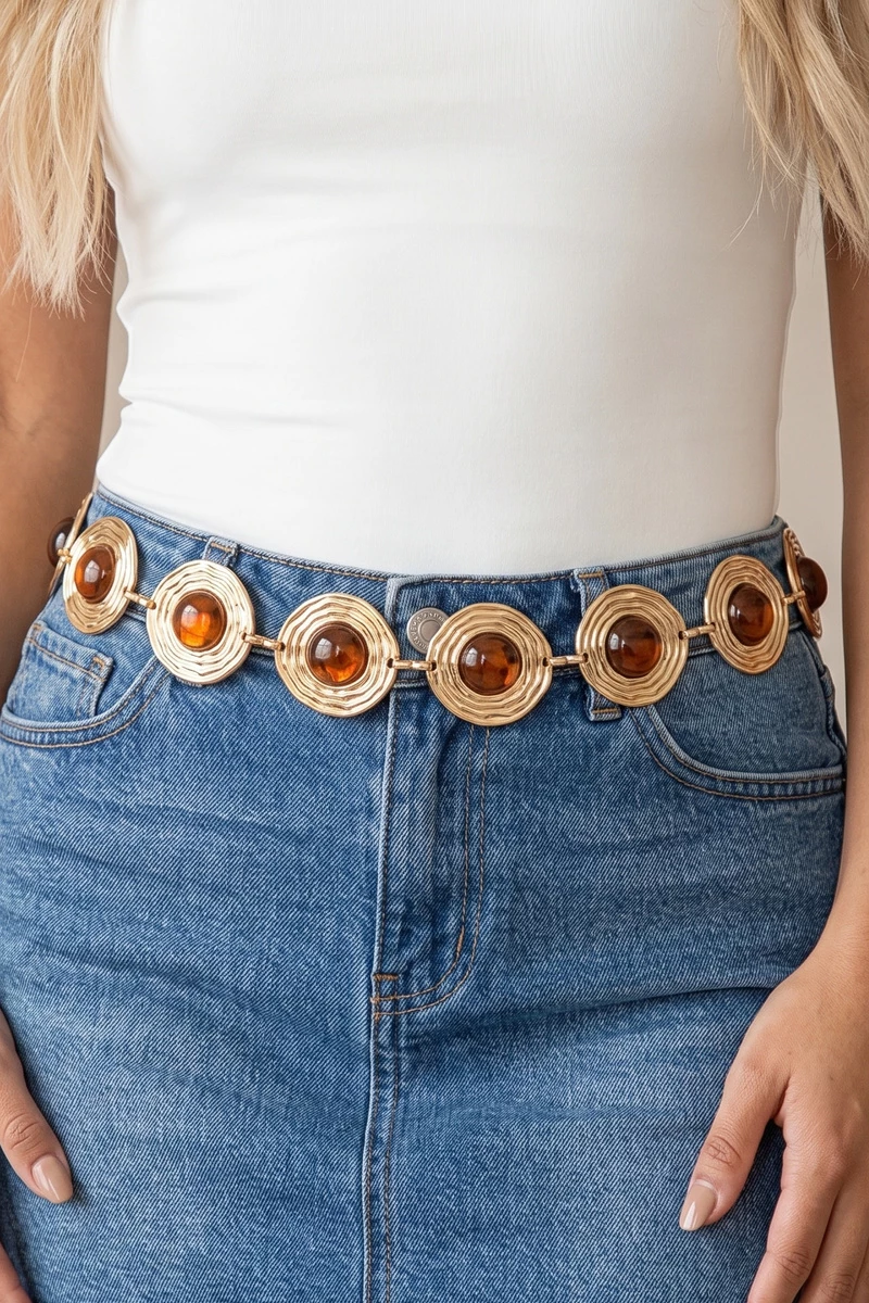 Concentric Disc Stone Chain Belt
