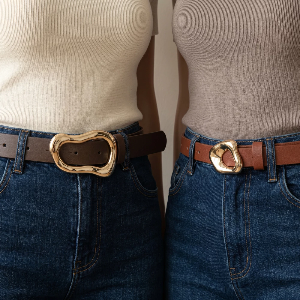 Skinny Two Piece Belt Set With Mixed Buckles