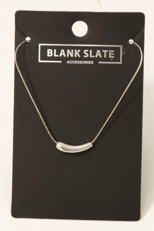Metallic Tube Pendant Necklace