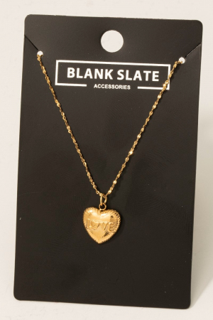 Stainless Steel Love Heart Pendant Necklace