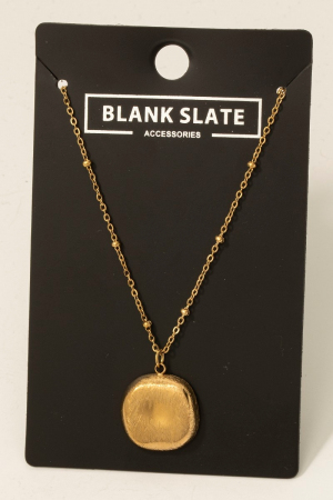 Stainless Steel Medallion Pendant Necklace