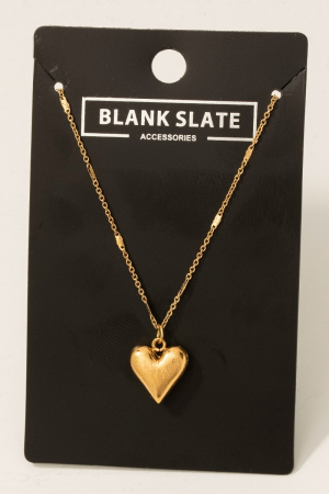 Stainless Steel Dainty Heart Pendant Necklace