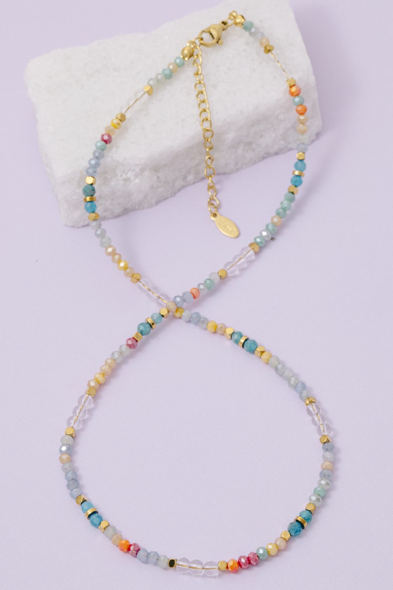 Multi Color Beaded Necklace