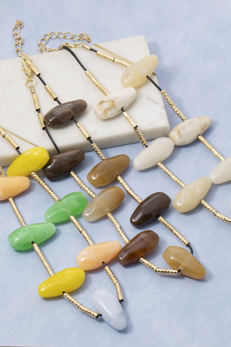 Assorted Resin Stone Necklace