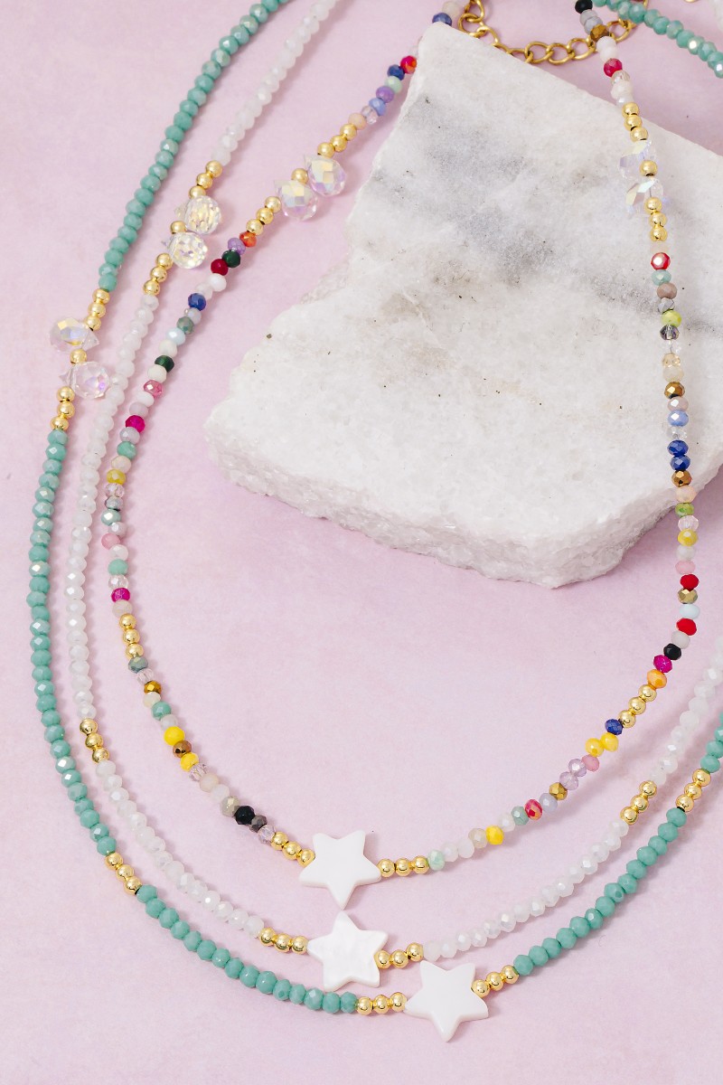 Beaded Star Charm Necklace