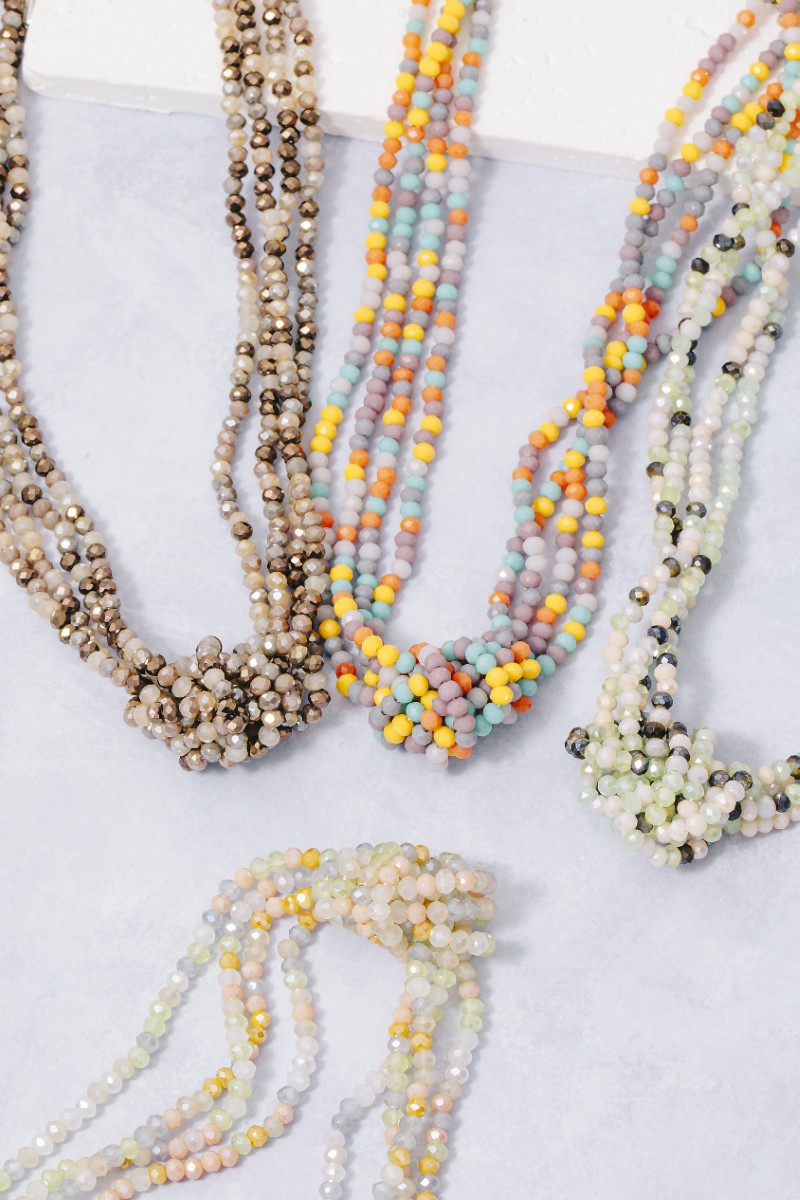 Multi Layered Bead Knot Necklace