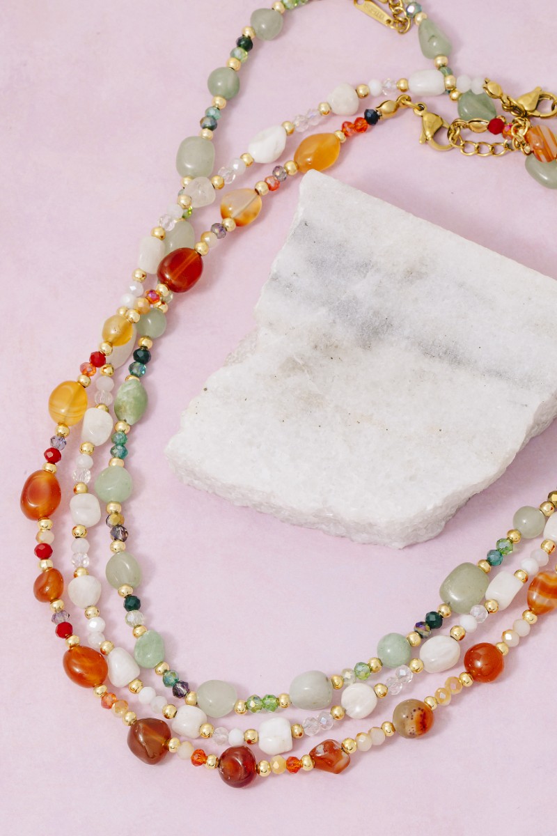 Assorted Stone Beaded Necklace
